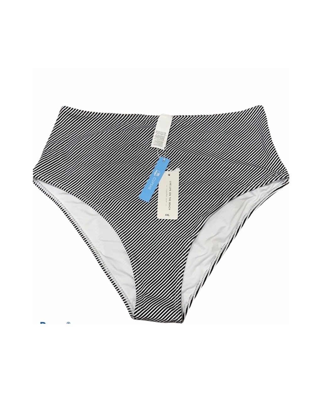 Cupshe Striped High Waisted Bikini Bottoms NWT